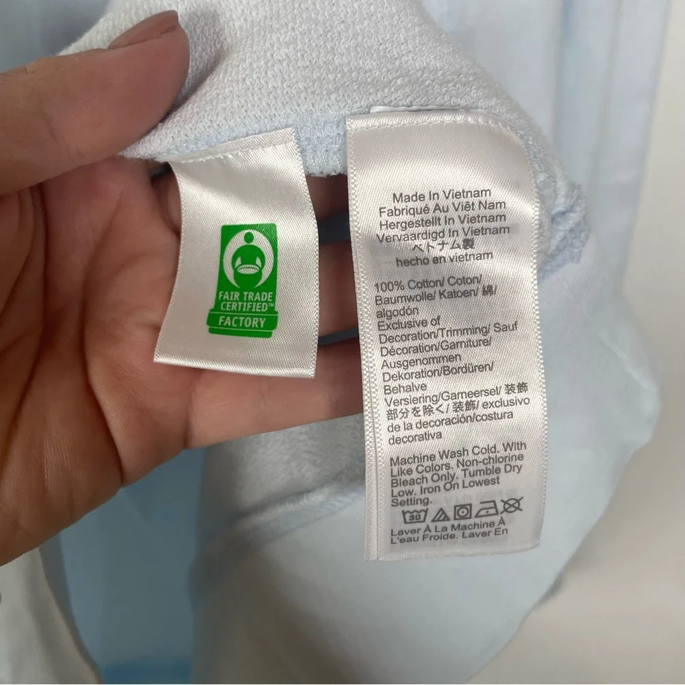 J. Crew Magic Rinse Sweatshirt Light Blue Xlarge - Picture 4 of 5